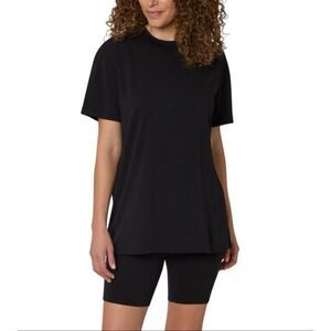 LOFT 2-Piece Bike Short Pajama Set Black Small NEW